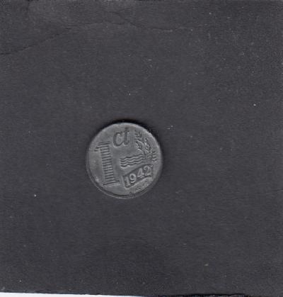 Beschrijving: 1 Cent WILHELMINA 